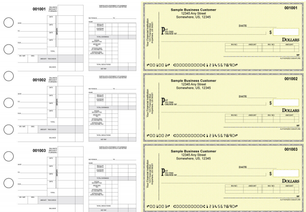 Yellow Safety Itemized Disbursement Payroll Business Checks | BU3-7YEL01-IDP