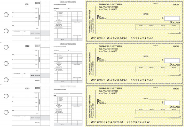 Yellow Safety Payroll Invoice Business Checks | BU3-7YEL01-PIN