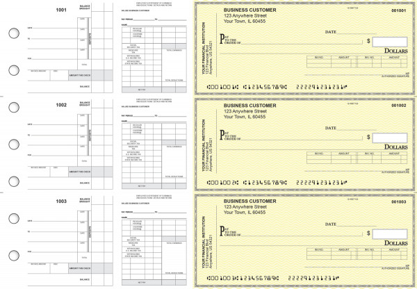 Yellow Safety Payroll Invoice Business Checks | BU3-7YEL01-PIN