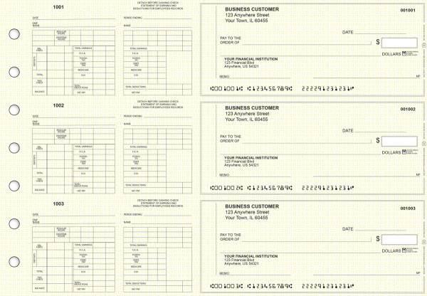 Yellow Knit Multi-Purpose Counter Signature Business Checks | BU3-7YEL02-MPC