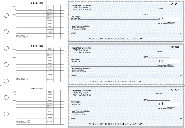 Blue Safety Accounts Payable Business Checks | BU3-BLU01-DED