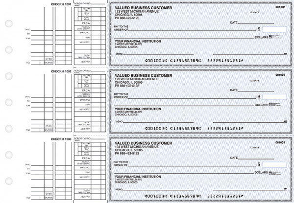 Blue Safety Multi Purpose Business Checks | BU3-BLU01-DEP