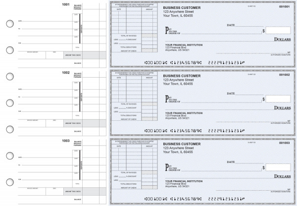 Blue Safety Itemized Invoice Business Checks | BU3-BLU01-TNV