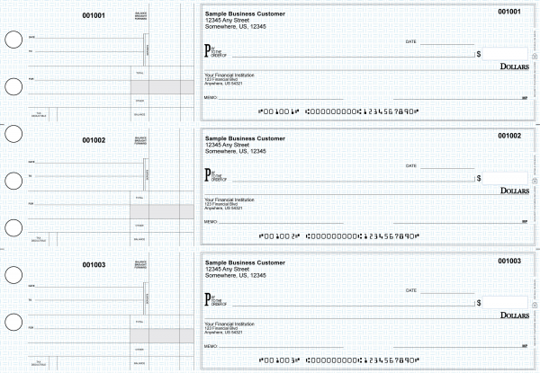 Blue Knit Standard Disbursement Business Checks | BU3-BLU02-SDS