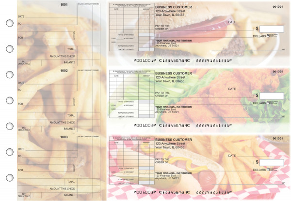 American Cuisine Standard Itemized Invoice Business Checks | BU3-CDS01-SII