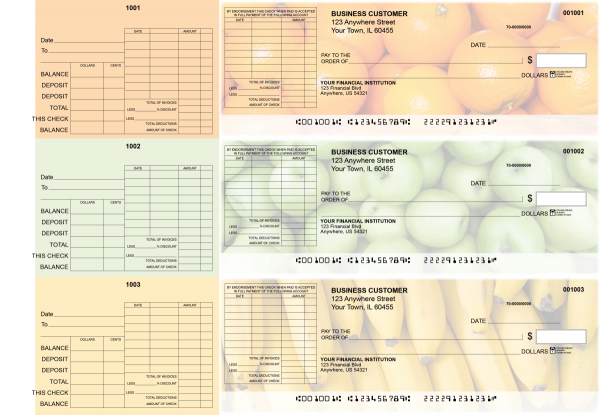 Fruit General Itemized Invoice Business Checks | BU3-CDS03-GII