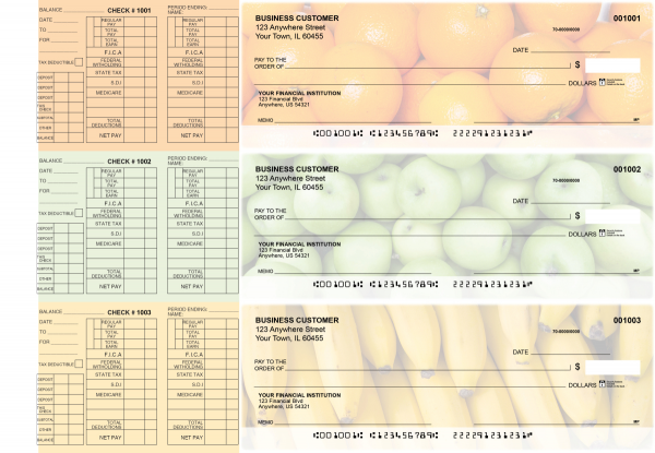 Fruit Payroll Designer Business Checks | BU3-CDS03-PAY