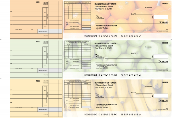 Fruit Itemized Invoice Business Checks | BU3-CDS03-TNV