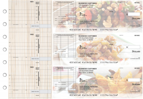 Chinese Cuisine Itemized Invoice Business Checks | BU3-CDS04-TNV