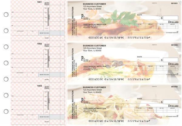 Italian Cuisine Invoice Business Checks | BU3-CDS05-INV