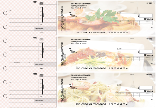 Italian Cuisine Invoice Business Checks | BU3-CDS05-INV