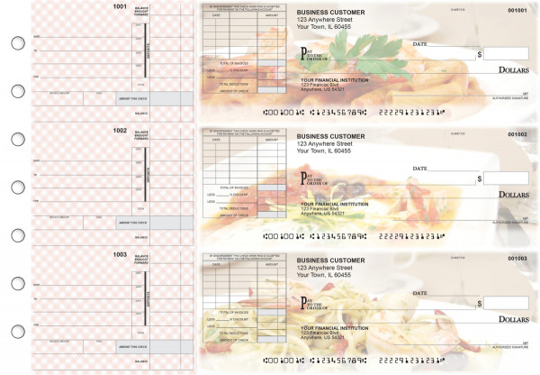 Italian Cuisine Itemized Invoice Business Checks | BU3-CDS05-TNV