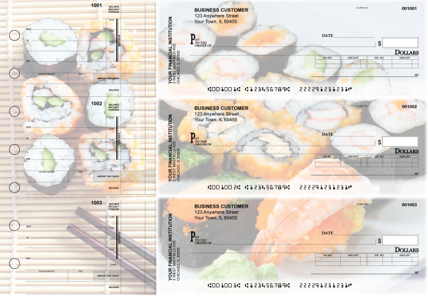 Japanese Cuisine Invoice Business Checks | BU3-CDS06-INV