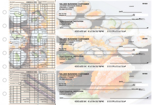 Japanese Cuisine Payroll Designer Business Checks | BU3-CDS06-PAY
