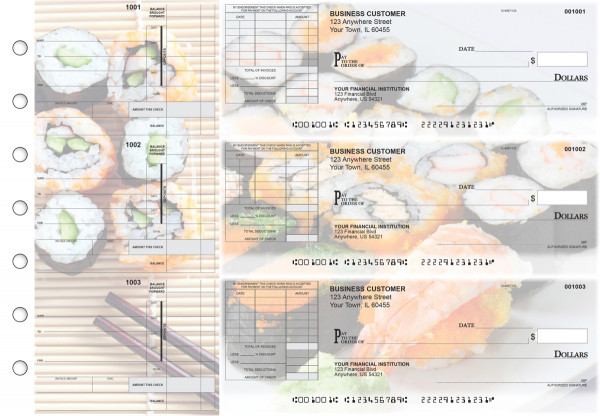 Japanese Cuisine Itemized Invoice Business Checks | BU3-CDS06-TNV