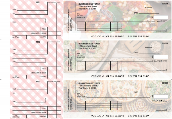 Pizza Standard Invoice Business Checks | BU3-CDS08-SNV