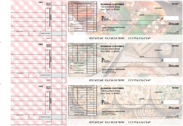 Pizza Itemized Invoice Business Checks | BU3-CDS08-TNV