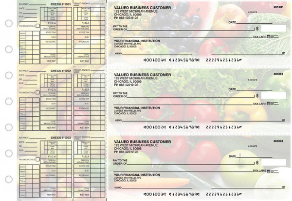 Fresh Produce Payroll Designer Business Checks | BU3-CDS09-PAY