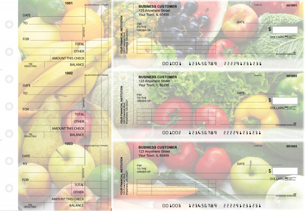 Fresh Produce Standard Invoice Business Checks | BU3-CDS09-SNV