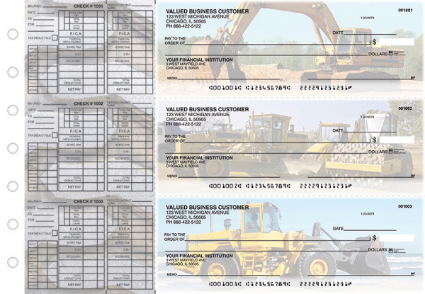 Construction Payroll Designer Business Checks | BU3-CDS10-PAY