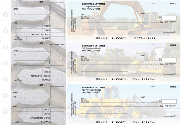 Construction Standard Invoice Business Checks | BU3-CDS10-SNV