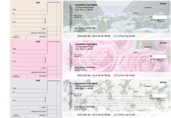 Florist Itemized Counter Signature Business Checks | BU3-CDS11-ICS