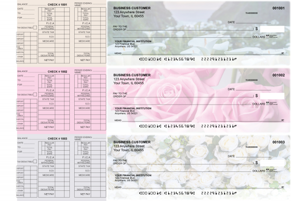 Florist Payroll Designer Business Checks  | BU3-CDS11-PAY