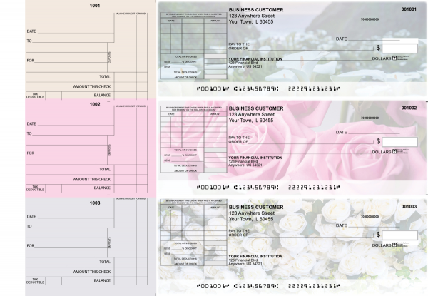 Florist Standard Itemized Invoice Business Checks | BU3-CDS11-SII