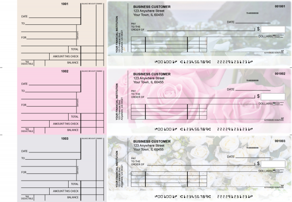 Florist Standard Invoice Business Checks | BU3-CDS11-SNV