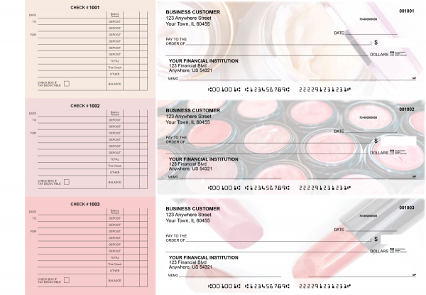 Makeup Accounts Payable Designer Business Checks | BU3-CDS12-DED