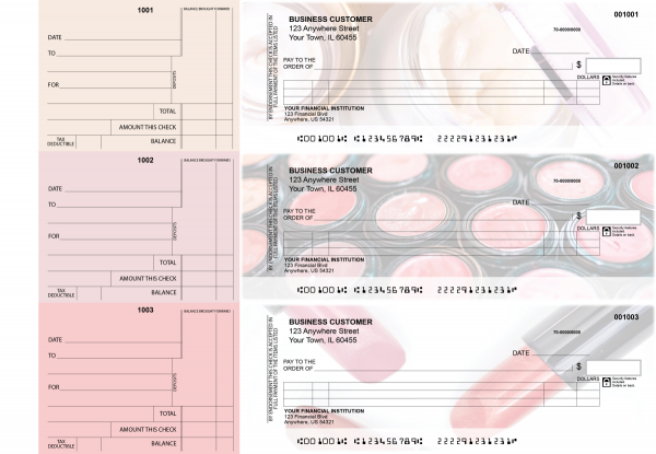 Makeup Itemized Counter Signature Business Checks | BU3-CDS12-ICS