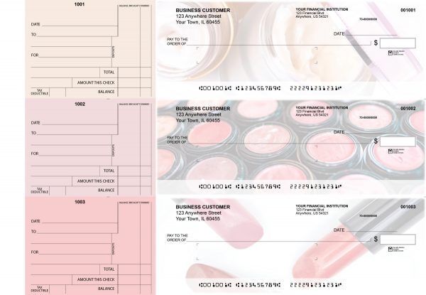 Makeup Standard Mailer Business Checks | BU3-CDS12-SML