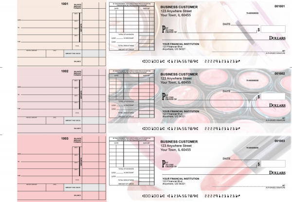 Makeup Itemized Invoice Business Checks | BU3-CDS12-TNV