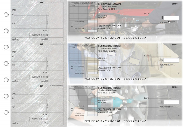 Mechanic Standard Itemized Invoice Business Checks | BU3-CDS13-SII