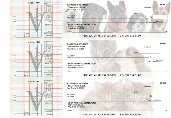 Veterinarian Multi Purpose Designer Business Checks | BU3-CDS14-DEP