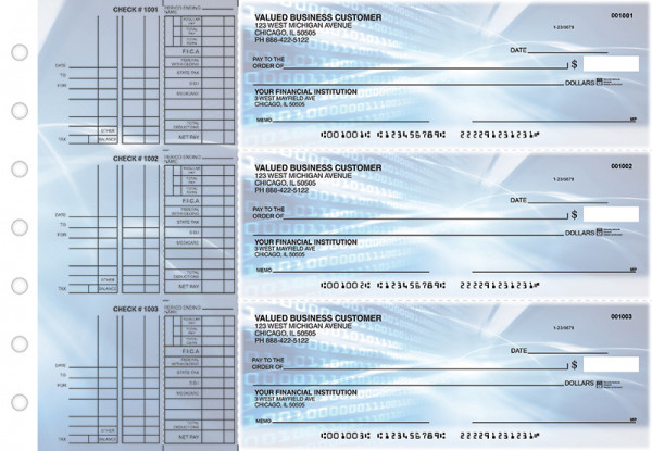 Digital Multi Purpose Designer Business Checks  | BU3-CDS15-DEP