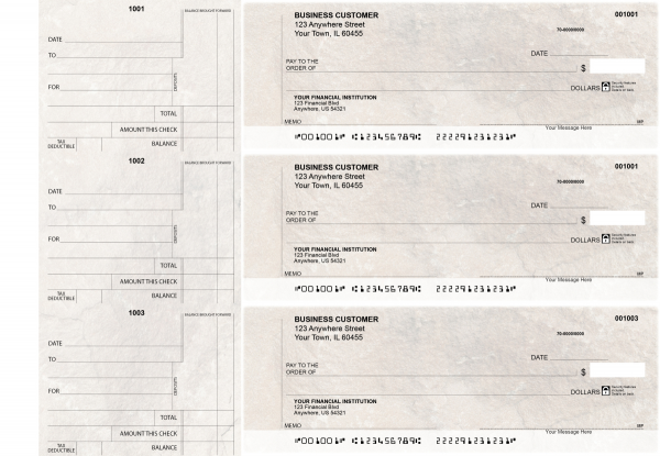 Granite Standard Counter Signature Business Checks | BU3-CDS16-SCS