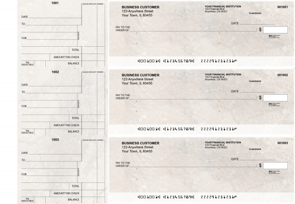 Granite Standard Mailer Business Checks | BU3-CDS16-SML