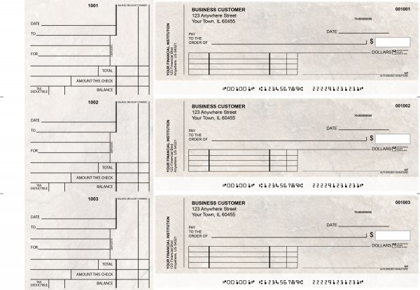 Granite Standard Invoice Business Checks | BU3-CDS16-SNV