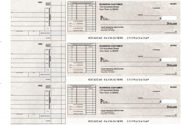 Granite Itemized Invoice Business Checks | BU3-CDS16-TNV