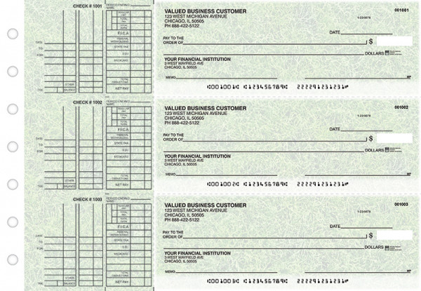 Grassy Multi Purpose Designer Business Checks  | BU3-CDS17-DEP