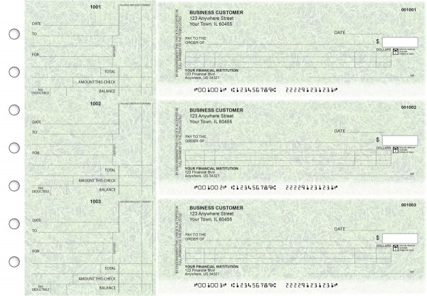 Grassy Itemized Counter Signature Business Checks | BU3-CDS17-ICS