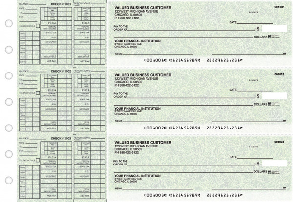Grassy Payroll Designer Business Checks | BU3-CDS17-PAY