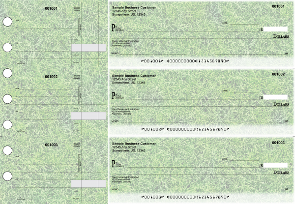 Grassy Standard Disbursement Designer Business Checks | BU3-CDS17-SDS