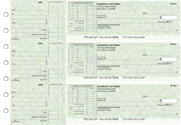 Grassy Standard Itemized Invoice Business Checks | BU3-CDS17-SII