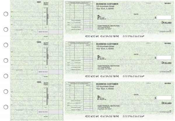 Grassy Itemized Invoice Business Checks | BU3-CDS17-TNV