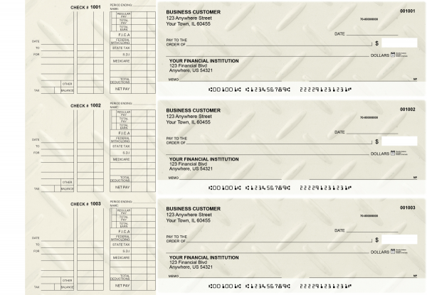 Iron Multi Purpose Designer Business Checks | BU3-CDS18-DEP