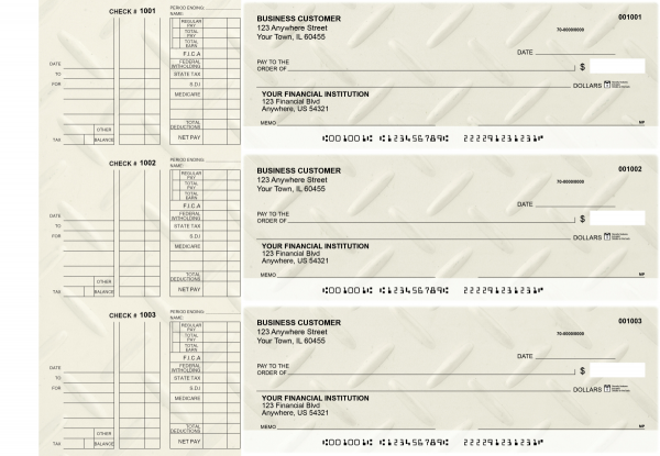 Iron Multi Purpose Designer Business Checks  | BU3-CDS18-DEP