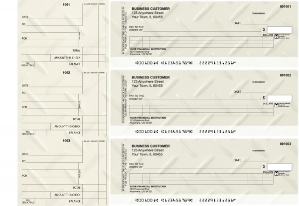 Iron Itemized Counter Signature Business Checks | BU3-CDS18-ICS