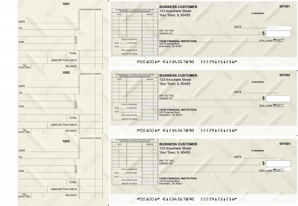 Iron Standard Itemized Invoice Business Checks | BU3-CDS18-SII